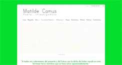 Desktop Screenshot of matildecamus.com