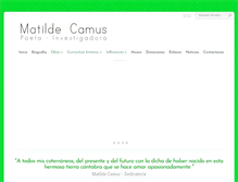 Tablet Screenshot of matildecamus.com
